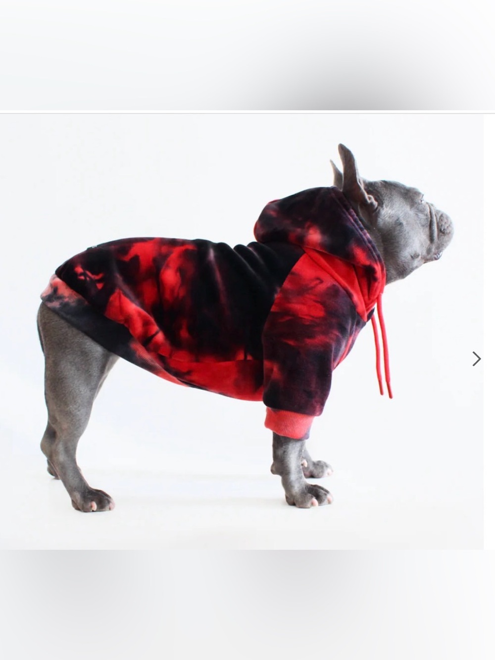 Red & Black Tie-Dye Dog Hoodie Spark Paws 2X